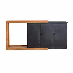 Made in Meubles Buffet rétractable en bois d'acacia Emilio