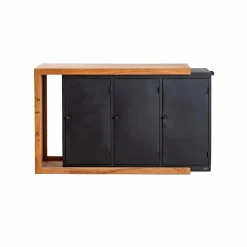 Made in Meubles Buffet rétractable en bois d'acacia Emilio