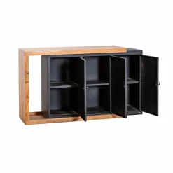 Made in Meubles Buffet rétractable en bois d'acacia Emilio