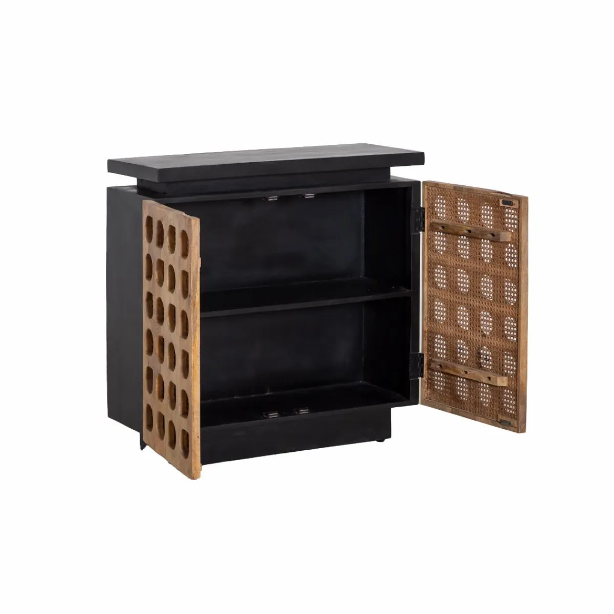 Made in Meubles Buffet sculpté en bois de manguier Camélia