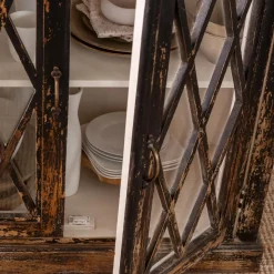 Made in Meubles Buffet vitrine en bois de manguier êve