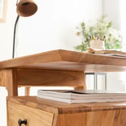 Made in Meubles Bureau en bois d'acacia Eliott