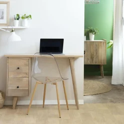 Made in Meubles Bureau en bois de manguier Augustine