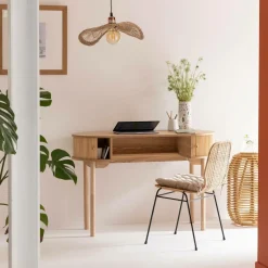 Made in Meubles Bureau en bois pin clair Colin