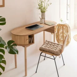 Made in Meubles Bureau en bois pin clair Colin