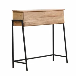 Made in Meubles Bureau secrétaire en bois d'acacia et métal Milo