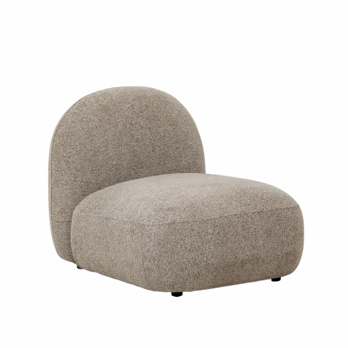 Made in Meubles Canapé 3 modules en tissu bouclette gris Calya