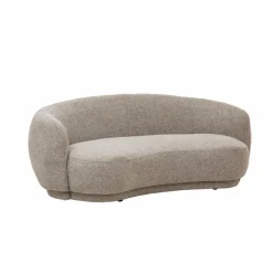 Made in Meubles Canapé en tissu bouclette gris 3 places Maddy