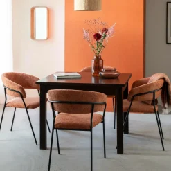 Made in Meubles Chaise arrondie terracotta Kanoa (lot de 2)