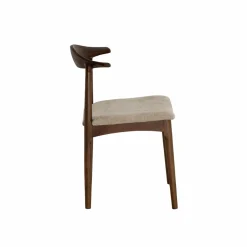 Made in Meubles Chaise bois hêtre foncé Aline (lot de 2)