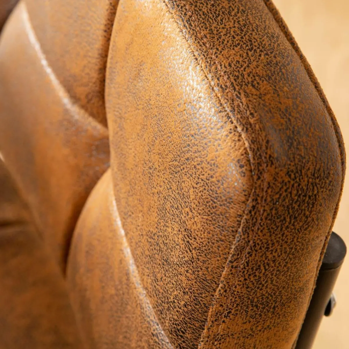 Made in Meubles Chaise cantilever en microfibre marron Mambo (lot de 2)