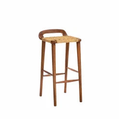 Made in Meubles Chaise de bar en bois de manguier Suzanna