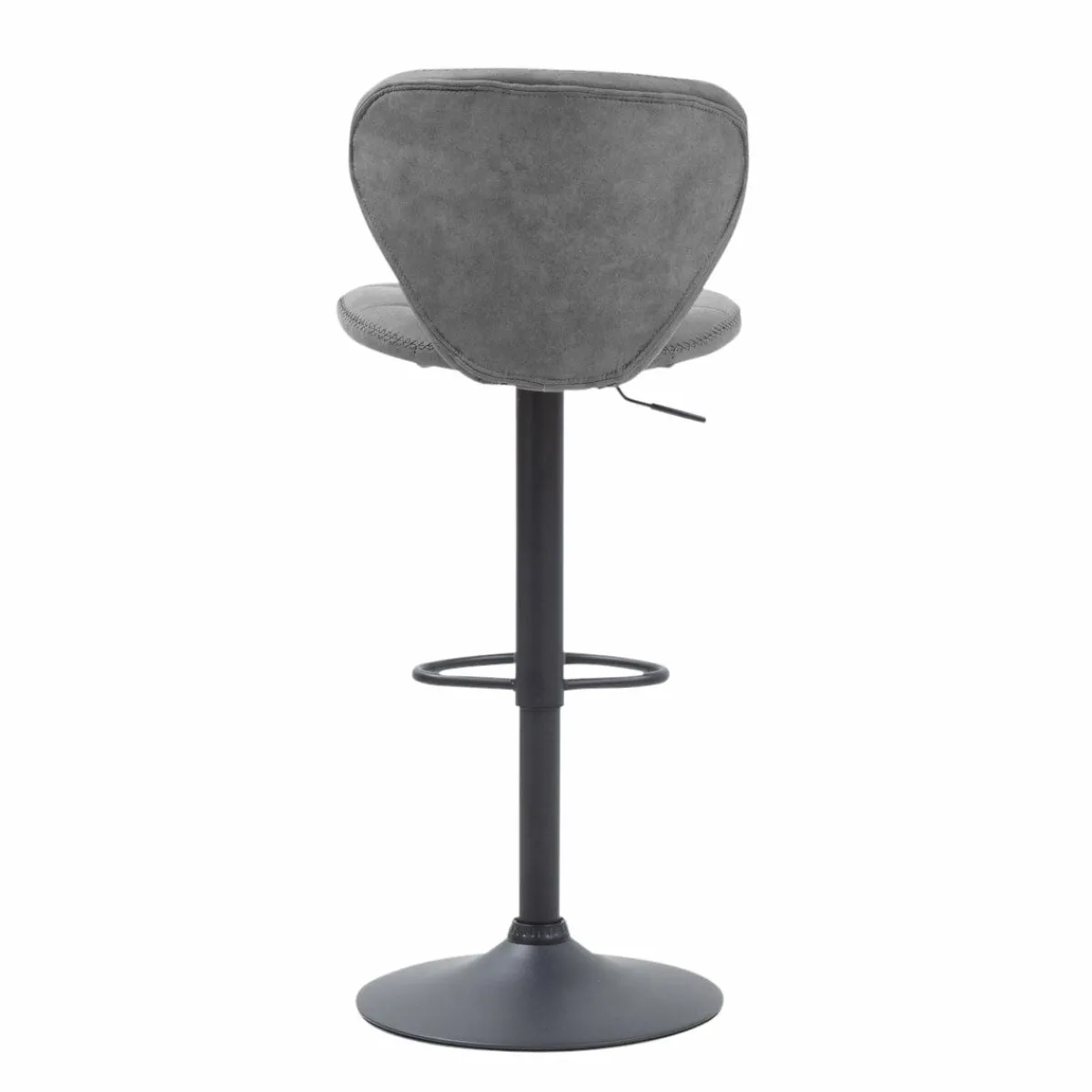 Made in Meubles Chaise de bar vintage noire pied central réglable Isis (lot de 2)