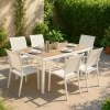 Made in Meubles Chaise de jardin blanche Ilona (lot de 2)