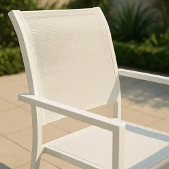 Made in Meubles Chaise de jardin blanche Ilona (lot de 2)