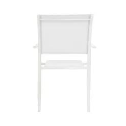 Made in Meubles Chaise de jardin blanche Ilona (lot de 2)