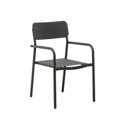 Made in Meubles Chaise de jardin en aluminium gris Kaïa (lot de 2)