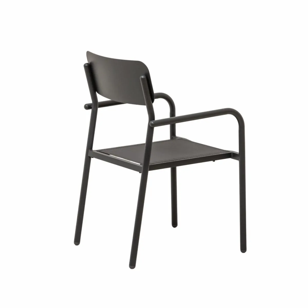 Made in Meubles Chaise de jardin en aluminium gris Kaïa (lot de 2)
