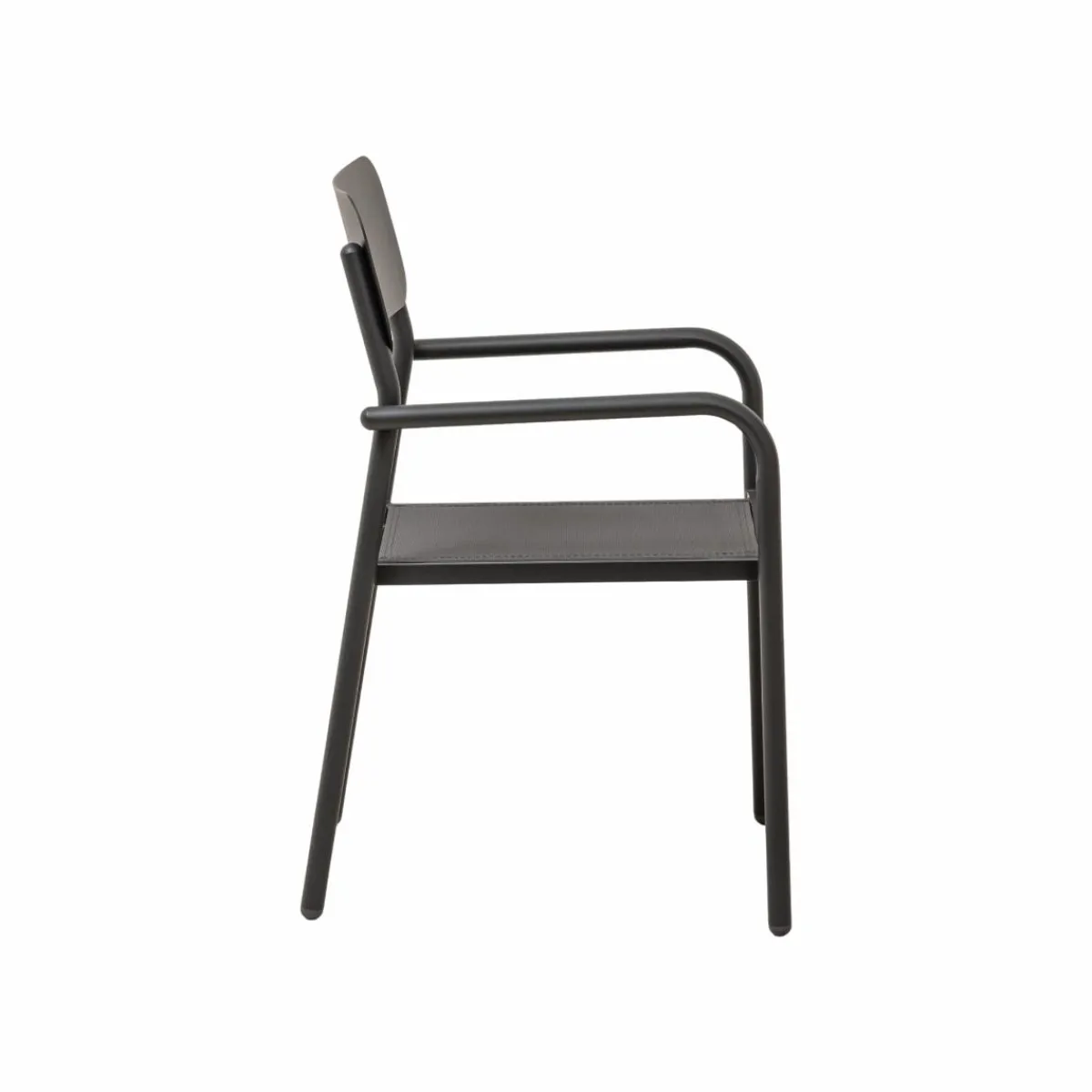 Made in Meubles Chaise de jardin en aluminium gris Kaïa (lot de 2)