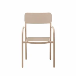 Made in Meubles Chaise de jardin en aluminium taupe Kaïa (lot de 2)
