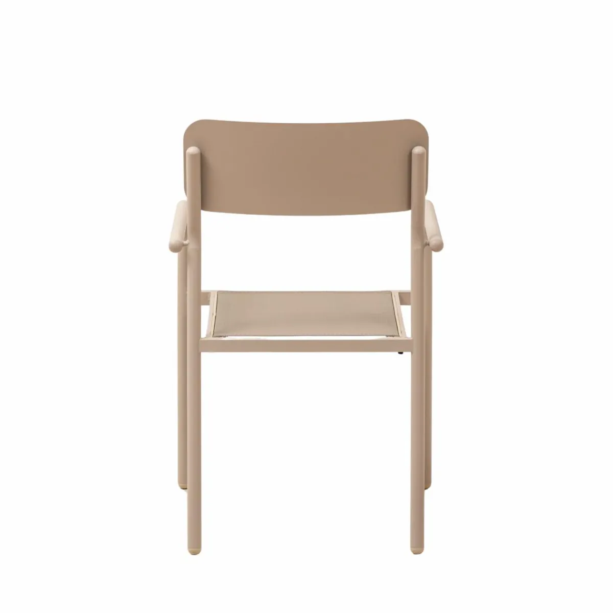 Made in Meubles Chaise de jardin en aluminium taupe Kaïa (lot de 2)