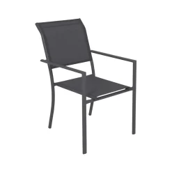 Made in Meubles Chaise de jardin grise Ilona (lot de 2)