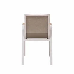 Made in Meubles Chaise de jardin taupe en aluminium Ayden (lot de 2)