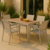 Made in Meubles Chaise de jardin taupe Ilona (lot de 2)
