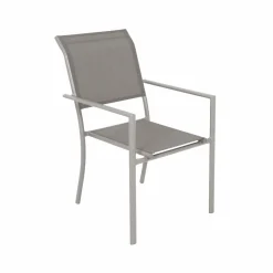 Made in Meubles Chaise de jardin taupe Ilona (lot de 2)