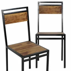 Made in Meubles Chaise en bois d'acacia Havana (lot de 2)