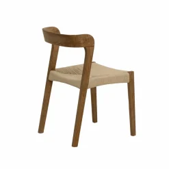 Made in Meubles Chaise en bois de chêne et en corde Auren (lot de 2)