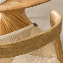 Made in Meubles Chaise en bois de chêne et en corde Auren (lot de 2)