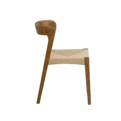 Made in Meubles Chaise en bois de chêne et en corde Auren (lot de 2)