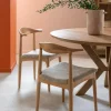 Made in Meubles Chaise en bois de hêtre clair Aline (lot de 2)