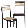 Made in Meubles Chaise en bois de manguier New-York (lot de 2)