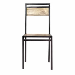 Made in Meubles Chaise en bois de manguier New-York (lot de 2)