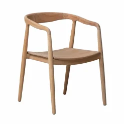 Made in Meubles Chaise en bois de teck brut June (lot de 2)