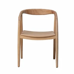 Made in Meubles Chaise en bois de teck brut June (lot de 2)