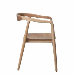 Made in Meubles Chaise en bois de teck brut June (lot de 2)