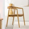 Made in Meubles Chaise en bois de teck June (lot de 2)