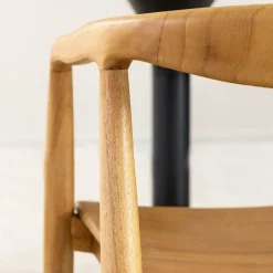 Made in Meubles Chaise en bois de teck June (lot de 2)