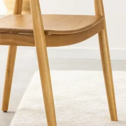 Made in Meubles Chaise en bois de teck June (lot de 2)