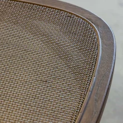 Made in Meubles Chaise en bois d'orme et cannage Luzian (lot de 2)