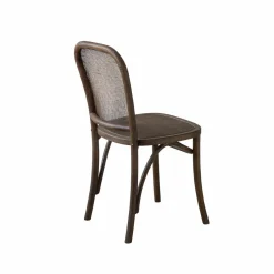 Made in Meubles Chaise en bois d'orme et cannage Luzian (lot de 2)