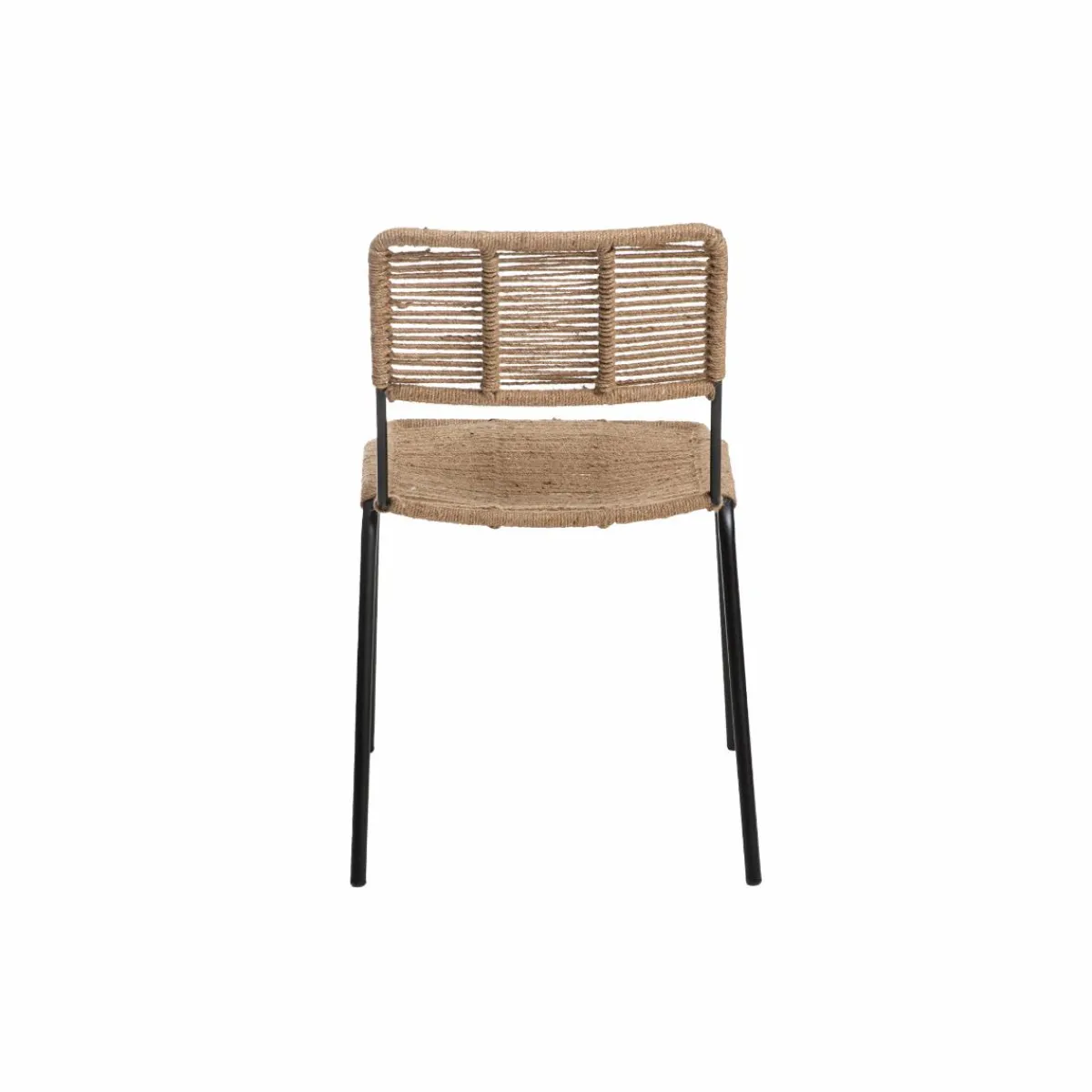 Made in Meubles Chaise en métal et corde beige Emilia (lot de 2)