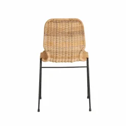 Made in Meubles Chaise en métal et rotin Minal (lot de 2)