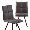 Made in Meubles Chaise en polyester noir Nino (lot de 2)