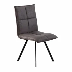 Made in Meubles Chaise en polyester noir Nino (lot de 2)