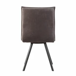 Made in Meubles Chaise en polyester noir Nino (lot de 2)