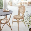 Made in Meubles Chaise en rotin bistrot Nohan (lot de 2)